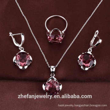 high margin Synthetic diamond jewelry set Chinese gold